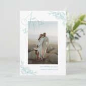 Pioen Elegantie Bruiloft Save The Date (Staand voorkant)