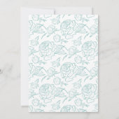 Pioen Elegantie Trouwfeest Save The Date (Achterkant)