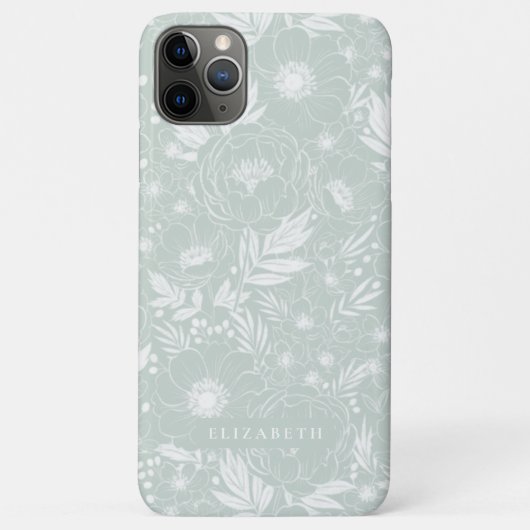 Pioen en Anemoon Geïllustreerde Bloemen Case-Mate iPhone Case (Achterkant)