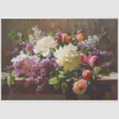 pioen en Lila bloemenboeket decoupage Tissuepapier (Voorkant)