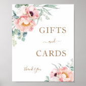 Pioen Eucalyptus Geschenken & Kaarten Teken Poster (Voorkant)