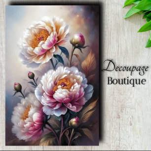 Pioen Fluistert Decoupage Tissuepapier