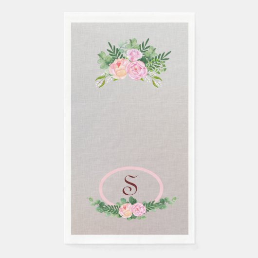 Pioen Gast Handdoek Maat Papier Servet (Voorkant)