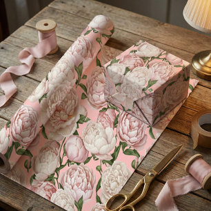 Pioen Genade Elegante Bloemkunst Cadeaupapier