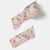 Pioen Genade Elegante Bloemkunst Grosgrain Lint (Achterkant)