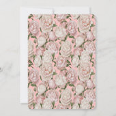 Pioen Genade Elegante Bloemkunst Kaart (Achterkant)
