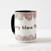 Pioen Genade Elegante Bloemkunst Mok (Voorkant links)
