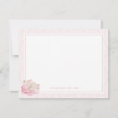  pioen gepersonaliseerde briefpapier notitiekaartje (Voorkant)