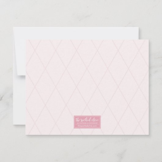  pioen gepersonaliseerde briefpapier notitiekaartje (Achterkant)