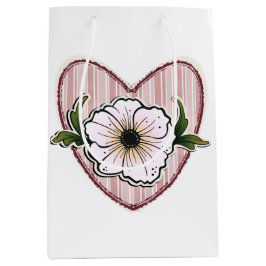 Pioen Hart Medium Cadeauzakje