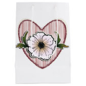 Pioen Hart Medium Cadeauzakje (Achterkant)