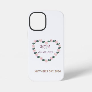 Pioen Hart Verzorging voor Moeder iPhone 12 Mini Hoesje