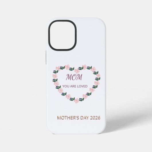 Pioen Hart Verzorging voor Moeder iPhone Hoesje (Achterkant)