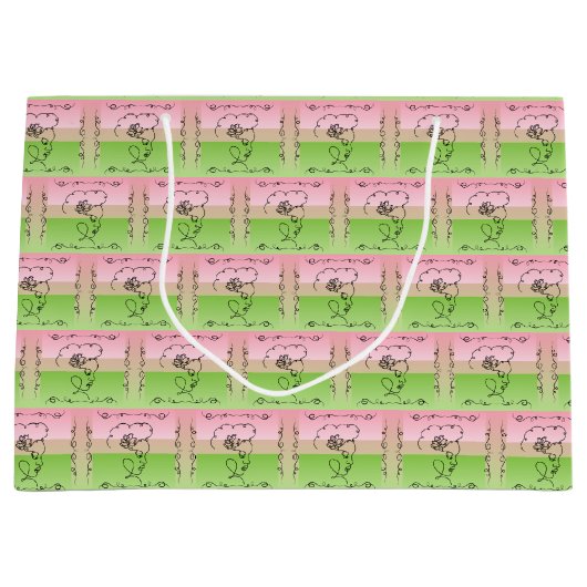 Pioen horizontale cadeautas met stromende schoonhe (Voorkant)