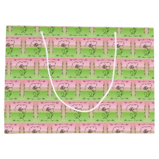 Pioen horizontale cadeautas met stromende schoonhe (Achterkant)