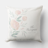  pioen housewarming of pasgetrouwd cadeau kussen (Voorkant)