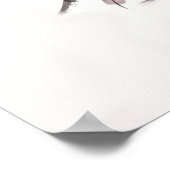 Pioen Japanse minimale kunst schilderij Poster (Hoek)