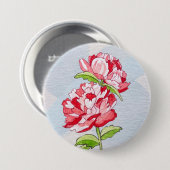 Pioen Knoop Ronde Button 7,6 Cm (Voorkant /achterkant)