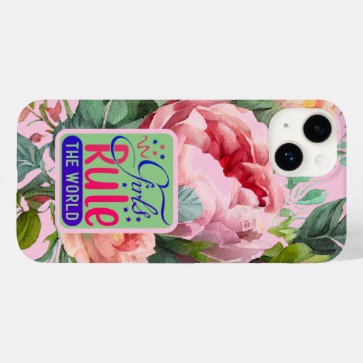  Pioen Meisje Regel De Wereld Quote Case-Mate iPhone Case (Achterkant (horizontaal))