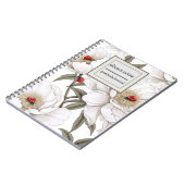 Pioen met lieveheersbeestjes | Serene | Vrede | Da Notitieboek (Linkerzijde)