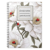 Pioen met lieveheersbeestjes | Serene | Vrede | Da Notitieboek (Voorkant)