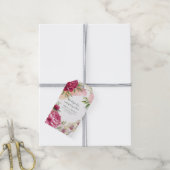 Pioen & Orchidee Tuin Bloemrijke Bruiloft  Cadeaulabel (Met Touw)