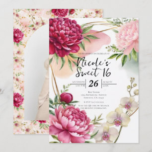 Pioen & Orchidee Tuin Bloemrijke Glam Sweet 16 Kaart