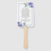 Pioen Passie Bloemen Trouwprogramma Fans Handwaaier (Achterkant)