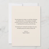  pioen patroon bruiloft foto bruiloft bedankkaart (Achterkant)