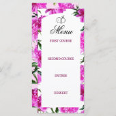 Pioen. Plat Menu (Voorkant / Achterkant)