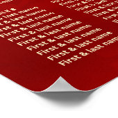 Pioen Rode Chinese Bruiloft Zittinggrafiek Poster (Hoek)