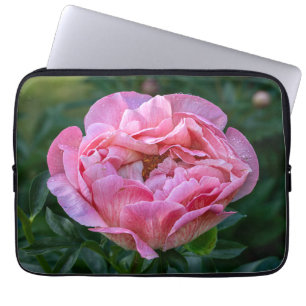 Pioen, Roze Bloem Fotografie Laptop Sleeve