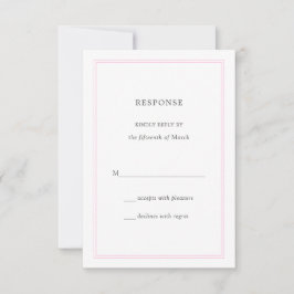 Pioen Roze Geboren Bruiloft Reactie RSVP Kaartje
