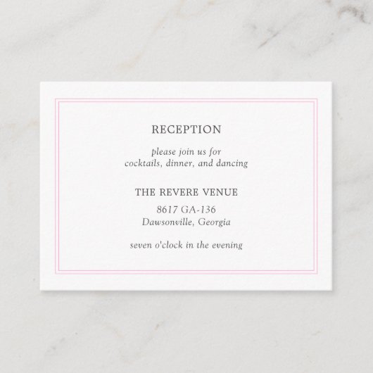 Pioen Roze Moderne Bruiloft Behuizing Kaart (Voorkant)