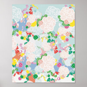 Pioen roze poster