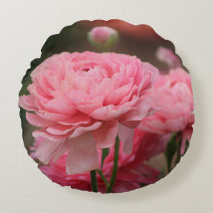 Pioen Roze Ranunculus Close-up Worp Kussen