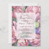  Pioen rozen Bloemen Vrijgezellenfeest Kaart (Voorkant)