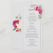 Pioen & Rozen Eucalyptus Groenelementen Menu (Voorkant / Achterkant)