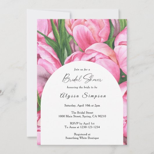 Pioen rozen groen Bloemen Vrijgezellenfeest Kaart (Voorkant)