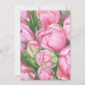 Pioen rozen groen Bloemen Vrijgezellenfeest Kaart (Achterkant)