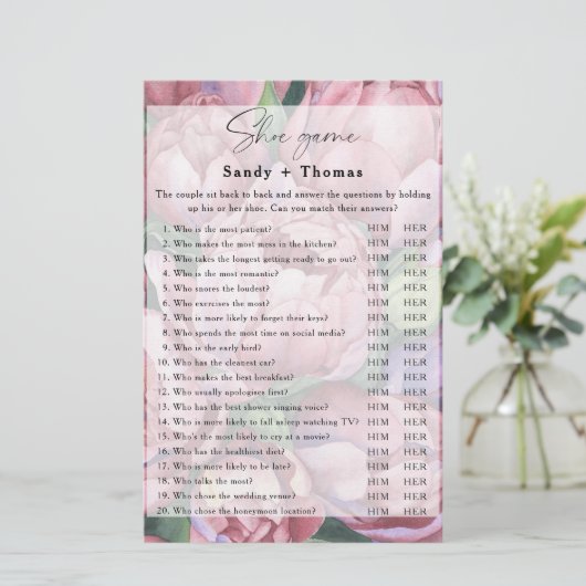 Pioen rozen - Schoen bruids spel (Staand voorkant)