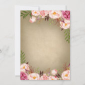 pioen rustieke bruids douche uitnodigingen (Achterkant)