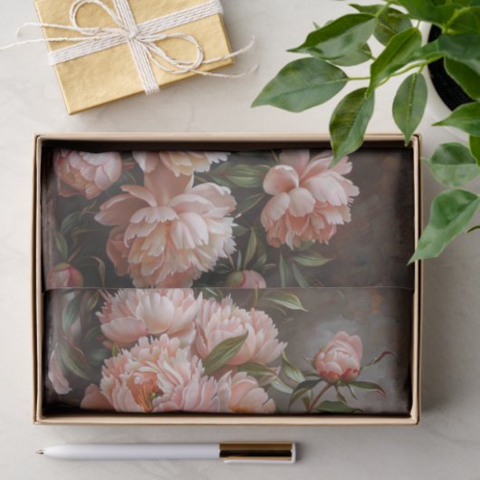  Pioen Schilderen Blush Roze Decoupage Tissuepapier (Geschenk)