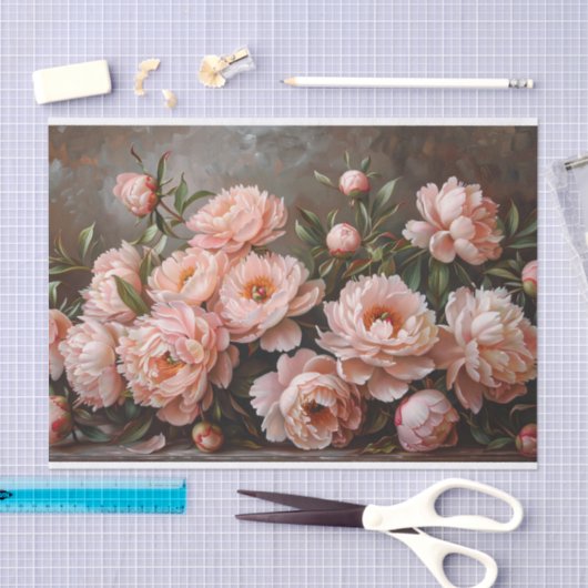  Pioen Schilderen Blush Roze Decoupage Tissuepapier (Craft)