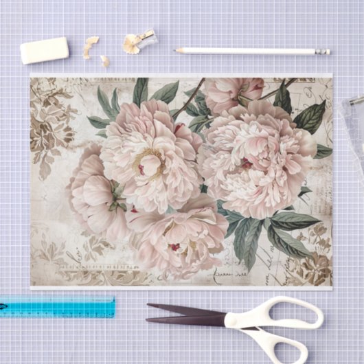 Pioen Shabby Wallpaper Decoupage Tissuepapier (Craft)