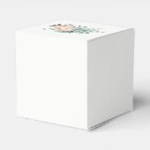 Pioen Succulenten Bloemen Waterverf Bruiloft Bedankdoosjes (Achterkant)