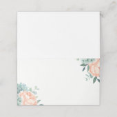 Pioen Succulenten Bloemen Waterverf Bruiloft Plaatskaartje (Buitenkant ongevouwen)