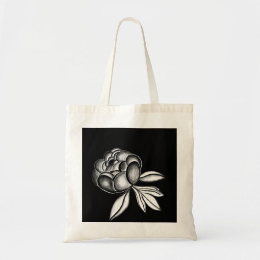 pioen tekening met potlood tote bag (Voorkant)