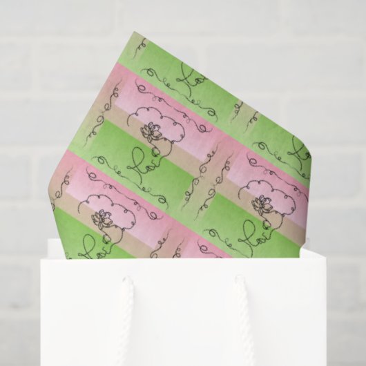 Pioen Tissue Papier met vloeiende schoonheid (Cadeauzakje)