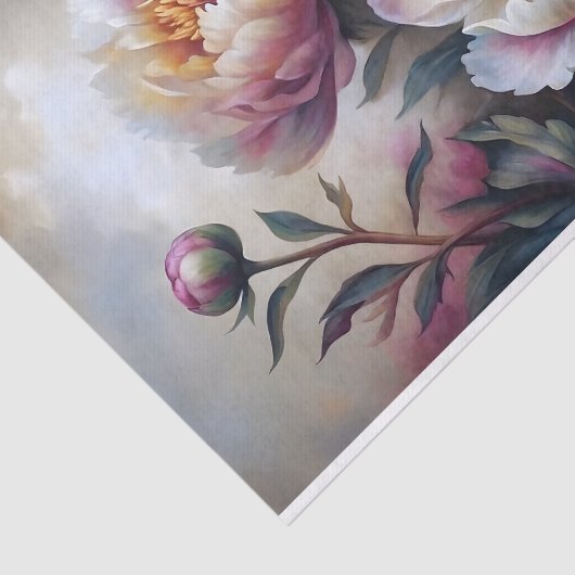 pioen tuin droom bloem decoupage tissuepapier (Detail)